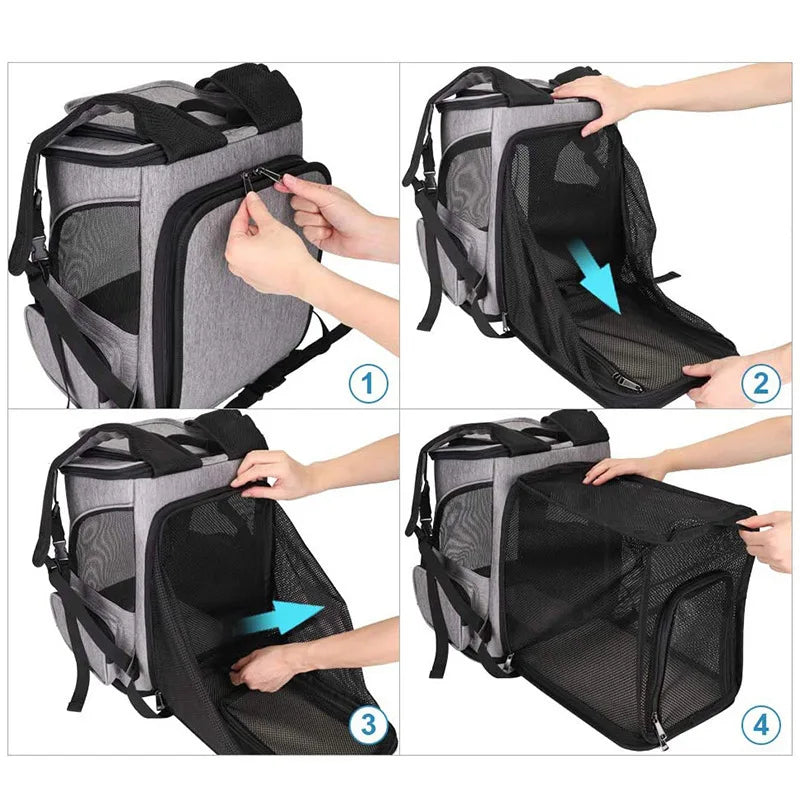 sac de transport pour chat grande capacité- GraycatH™
