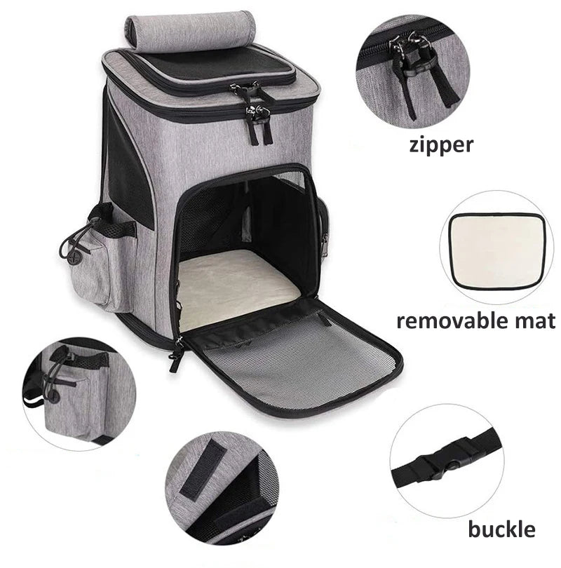 sac de transport pour chat grande capacité- GraycatH™