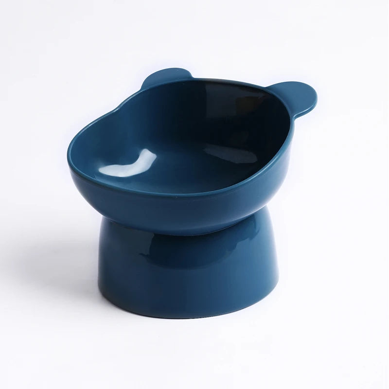 gamelle pour chat bleu marine