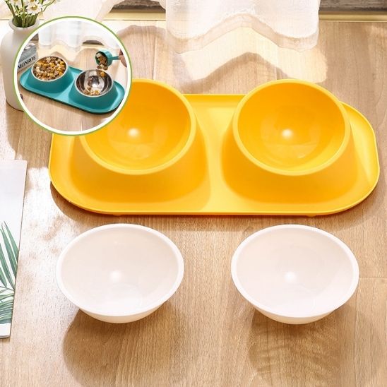 gamelle pour chat FlashiBOL couleur citron avec image representative