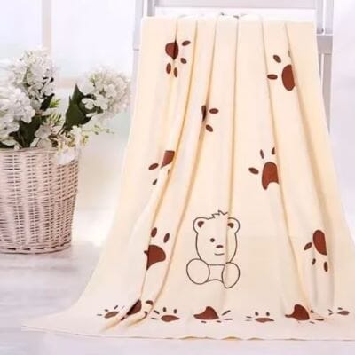 Serviette Microfibre - PetTowel™ - Ourson Crème