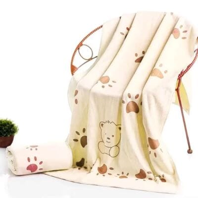 Serviette Microfibre - PetTowel™ - Ourson Crème