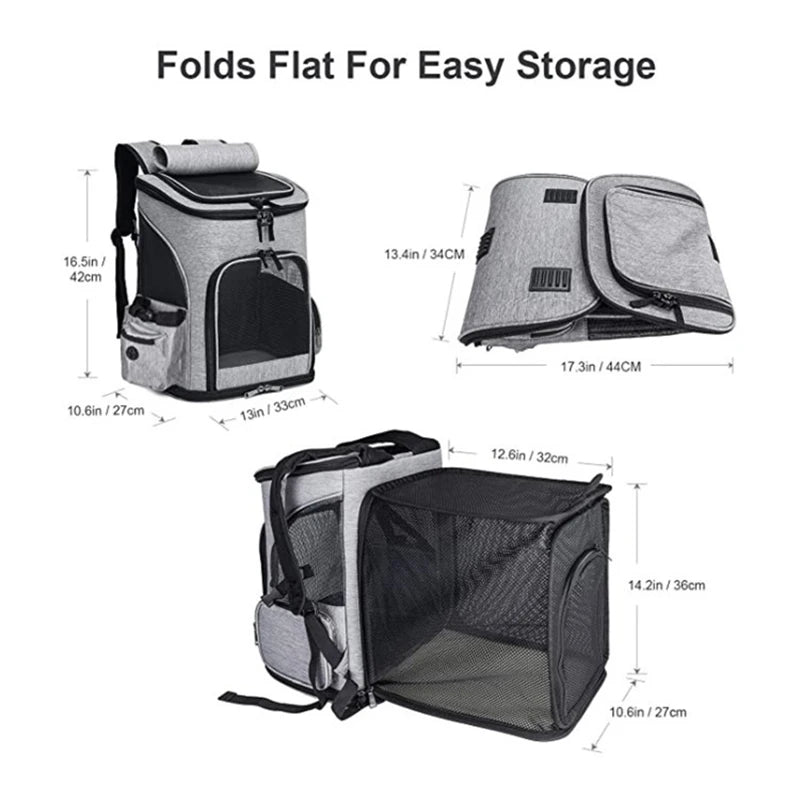 sac de transport pour chat grande capacité- GraycatH™