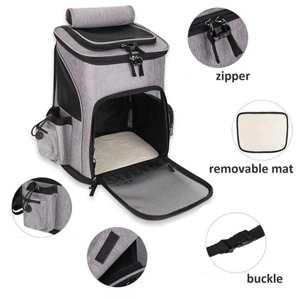 sac de transport pour chat grande capacité- GraycatH™