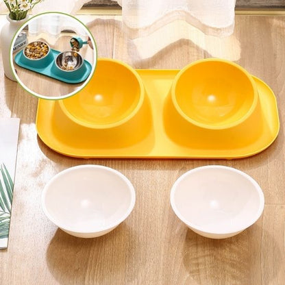 gamelle pour chat FlashiBOL couleur citron avec image representative
