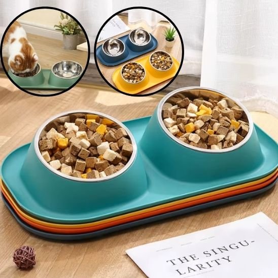 Gamelle chat | Double Inox Design