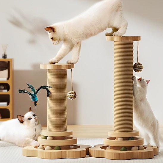 Arbre à chat en bois | Élégance Féline