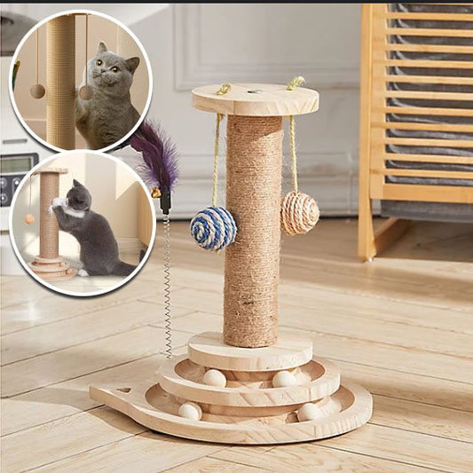 Arbre à chat en bois | Élégance Féline
