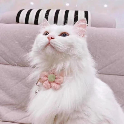 Collier chat | Fleur Crochetée Hypoallergénique