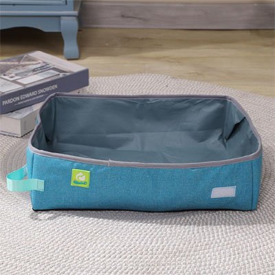 Bac à litière Chat | Pliable Turquoise