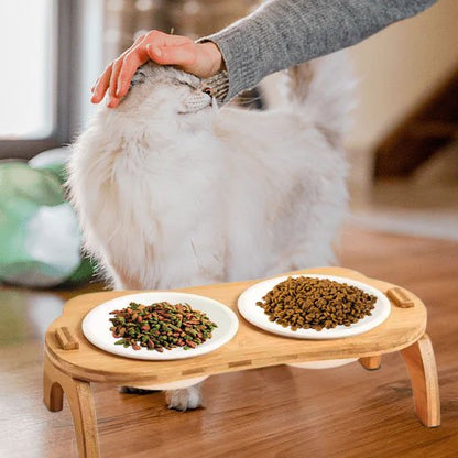 Gamelle chat | Surélevée Ergonomique