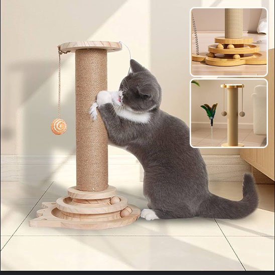 Arbre à chat en bois | Élégance Féline