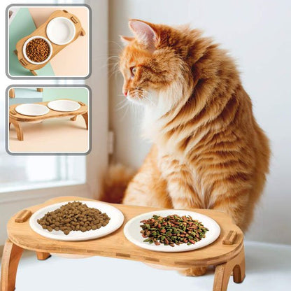 Gamelle chat | Surélevée Ergonomique