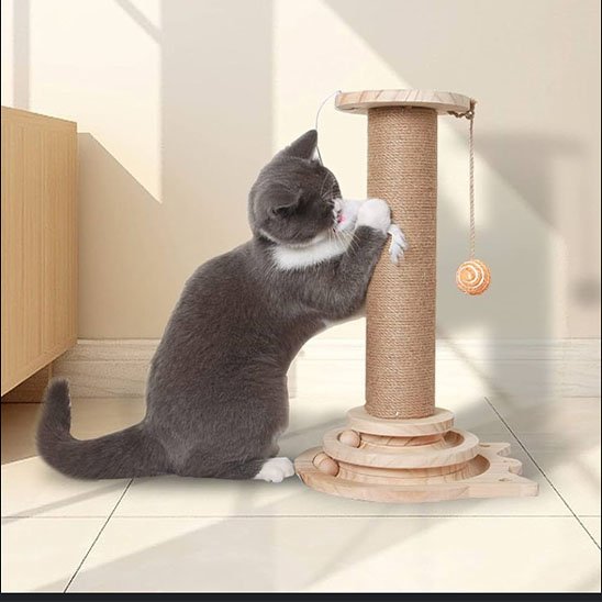 Arbre à chat en bois | Élégance Féline