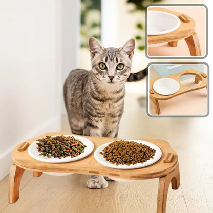 Gamelle chat | Surélevée Ergonomique